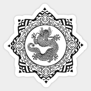 Black Dragon Star Sticker